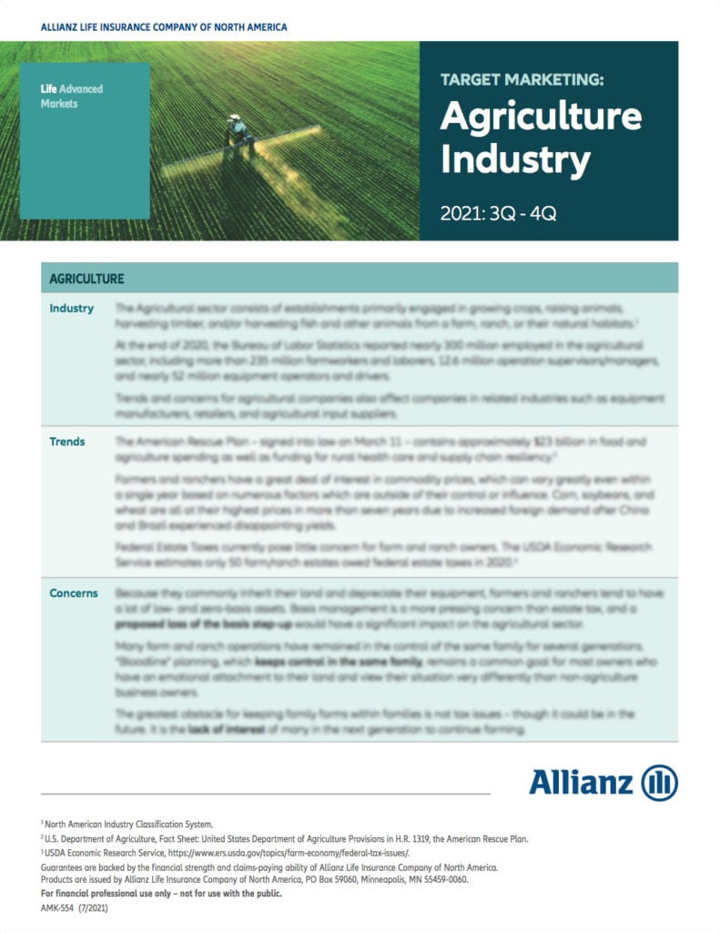 Allianz Agriculture Target Market